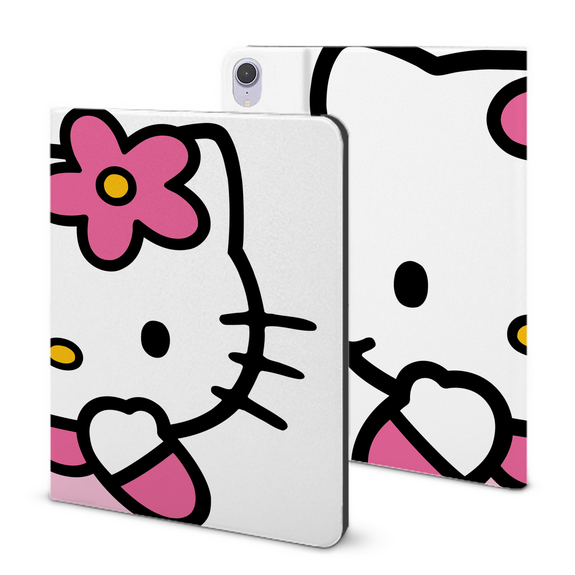 （画像用） Hello Kitty ハローキティ IPad ケース ブック型 PUレザー TPU 耐衝撃 軽量 薄型 ペン収納なし 全面保護 IPad 各モデル対応